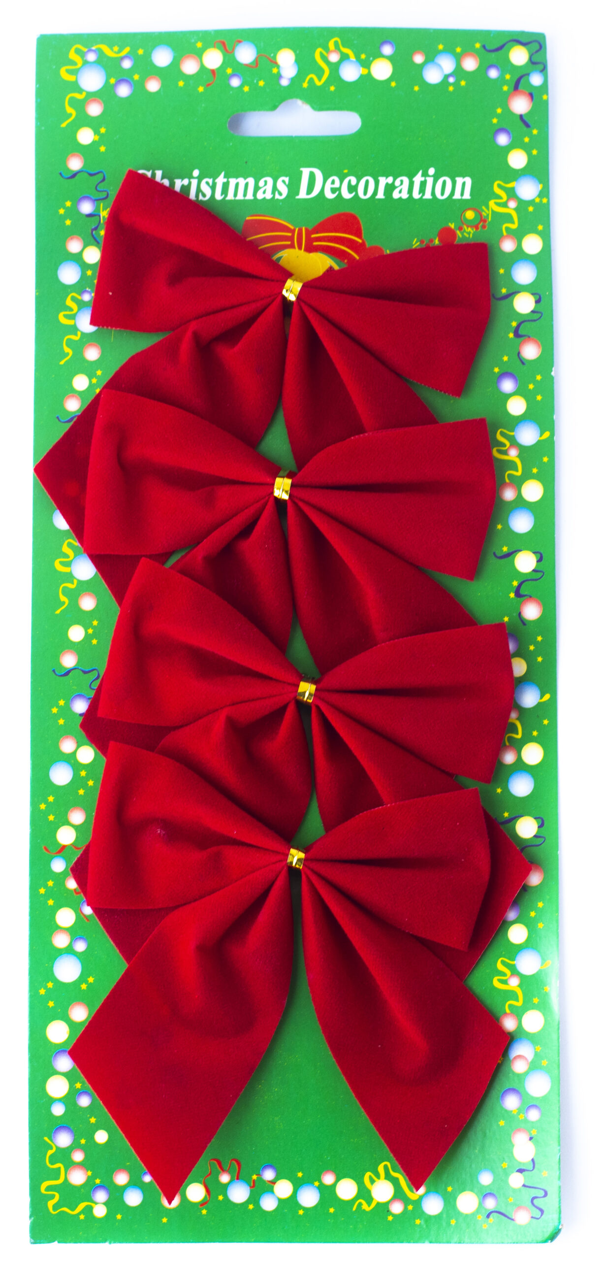 Moñito Rojo Felpa x 4un