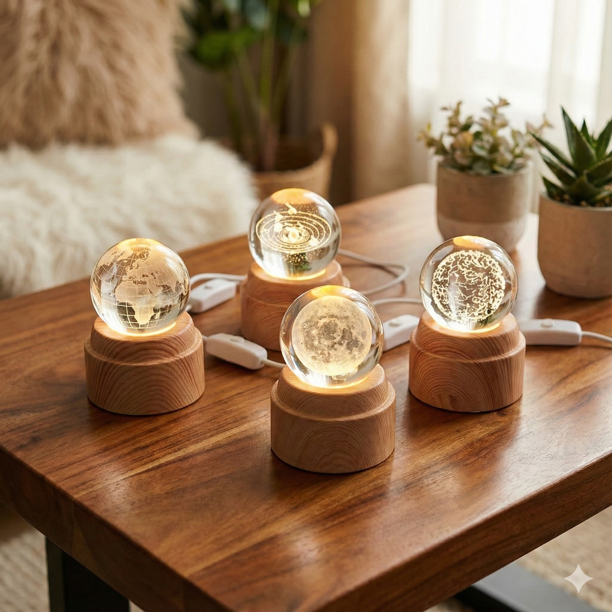 Esfera Giratoria c/luz 6cm