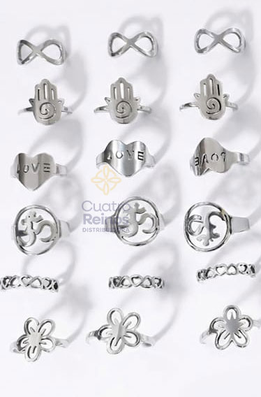 Anillo acero quirurgico surtido