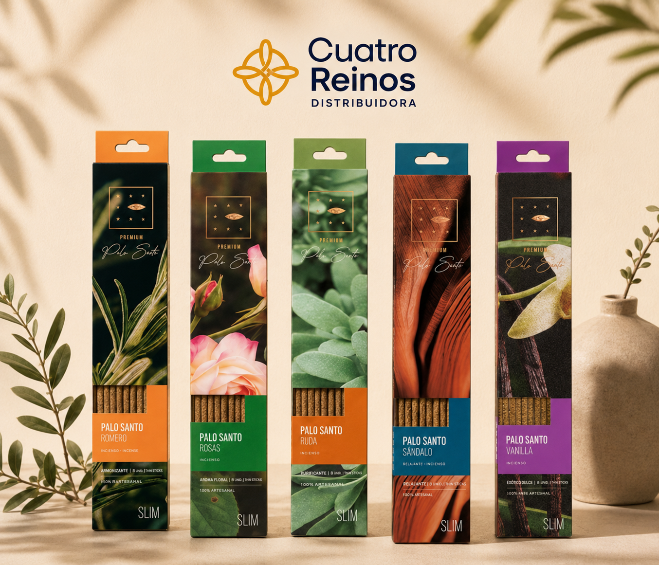 Sahumerio Palo Santo Natural Hierbas Slim